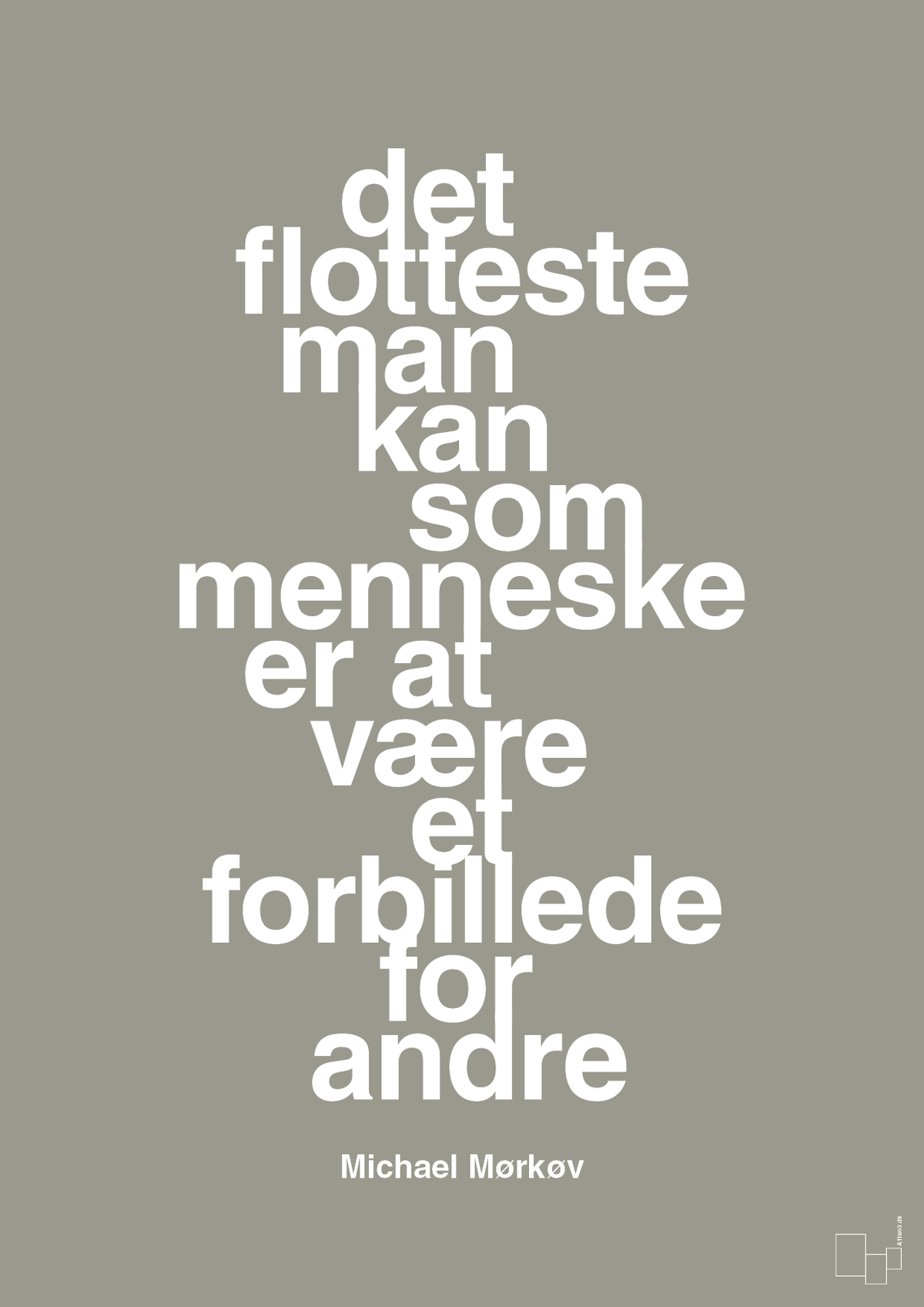 plakat: det flotteste man kan som menneske er at være et forbillede for andre - battleship gray-Cykling-A1two3