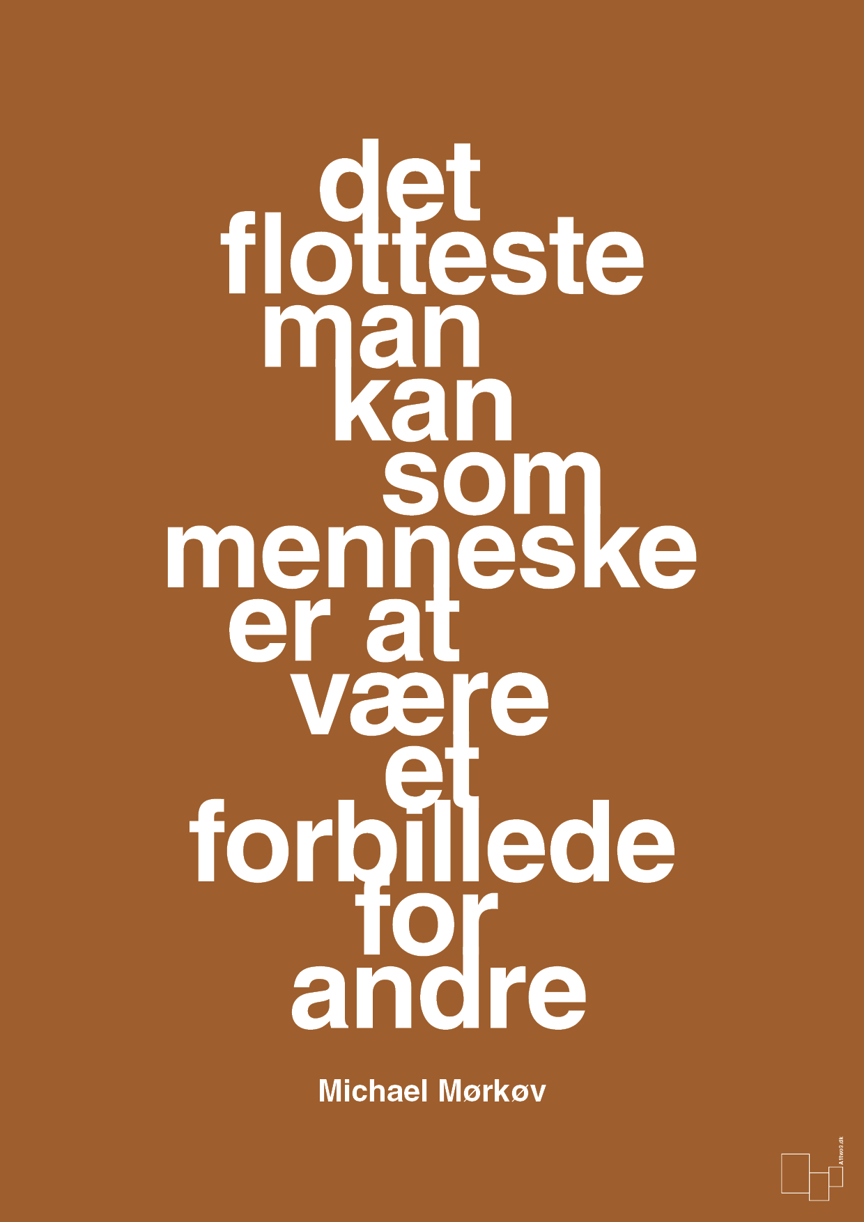 plakat: det flotteste man kan som menneske er at være et forbillede for andre - cognac-Cykling-A1two3