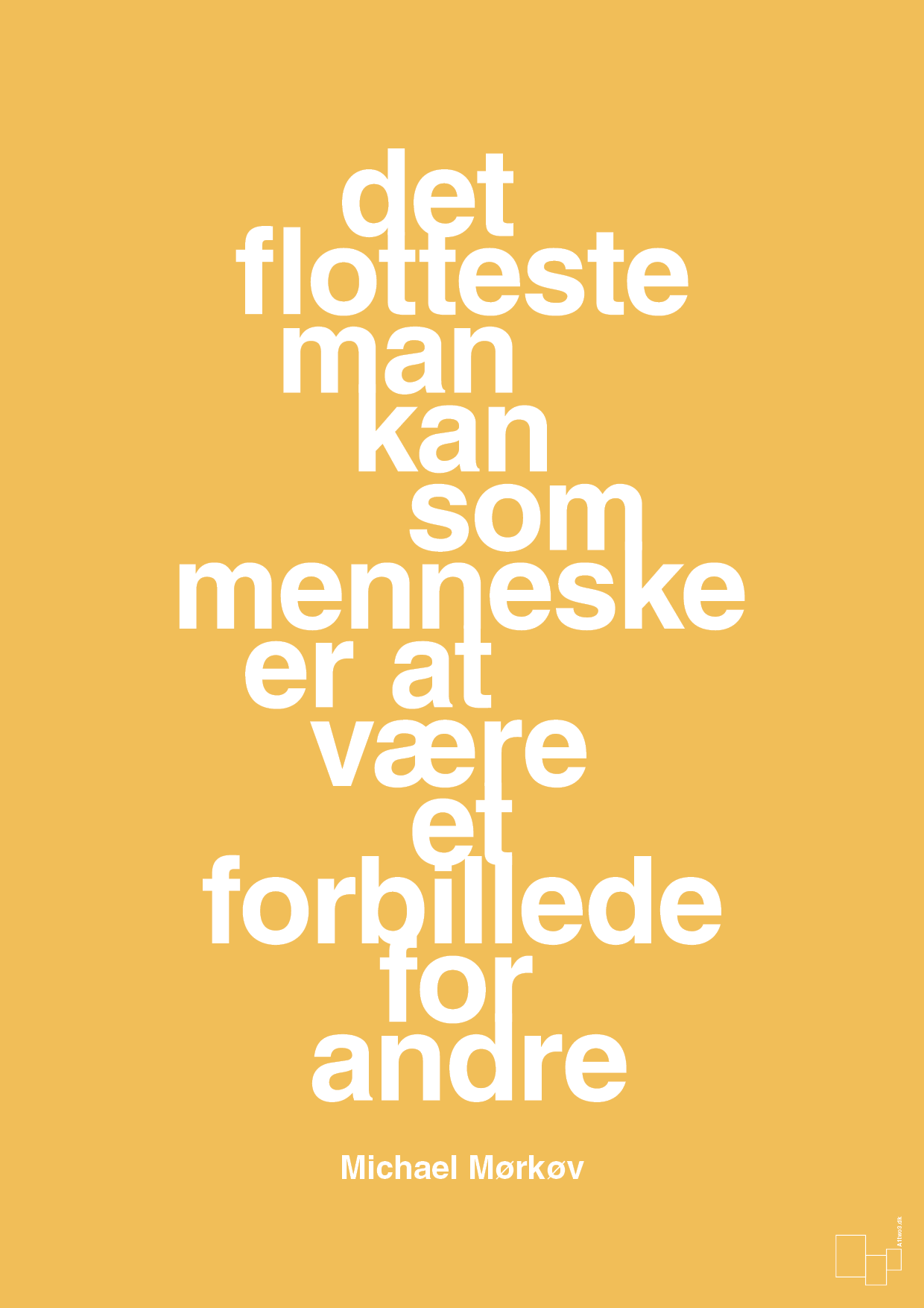 plakat: det flotteste man kan som menneske er at være et forbillede for andre - honeycomb-Cykling-A1two3