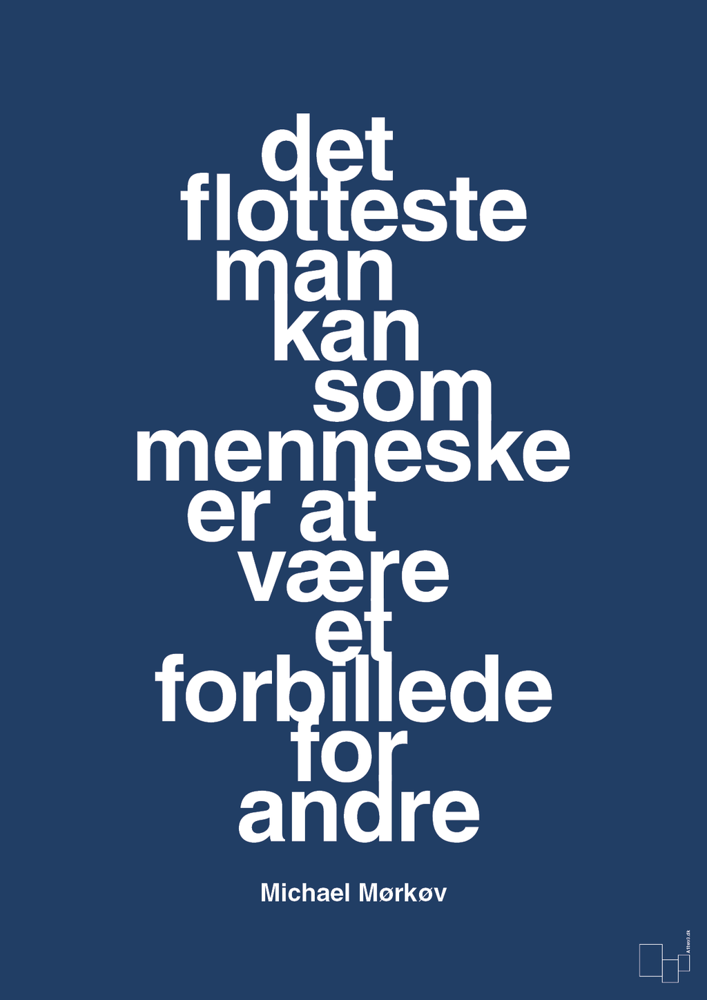 plakat: det flotteste man kan som menneske er at være et forbillede for andre - lapis blue-Cykling-A1two3