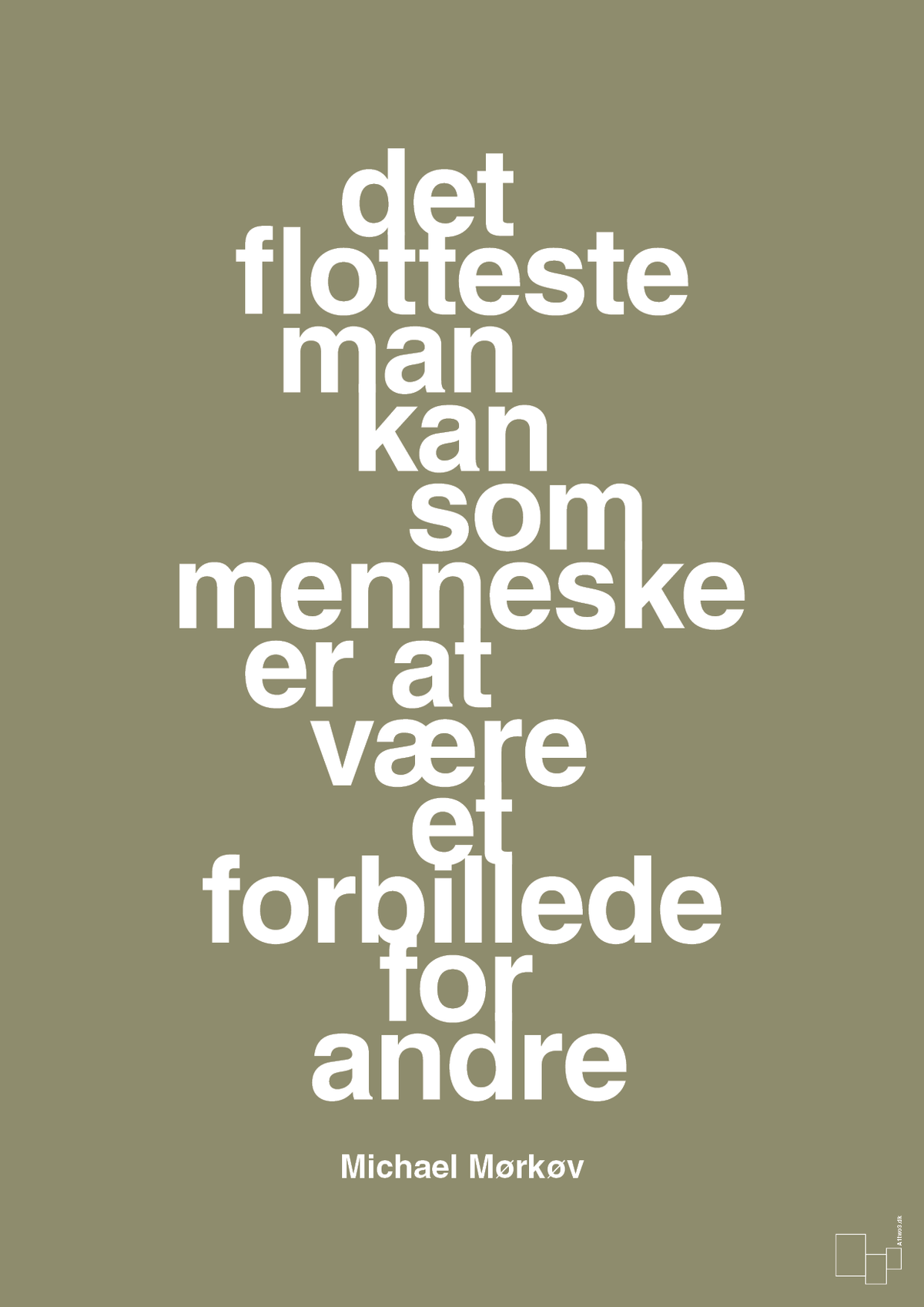 plakat: det flotteste man kan som menneske er at være et forbillede for andre - misty forrest-Cykling-A1two3
