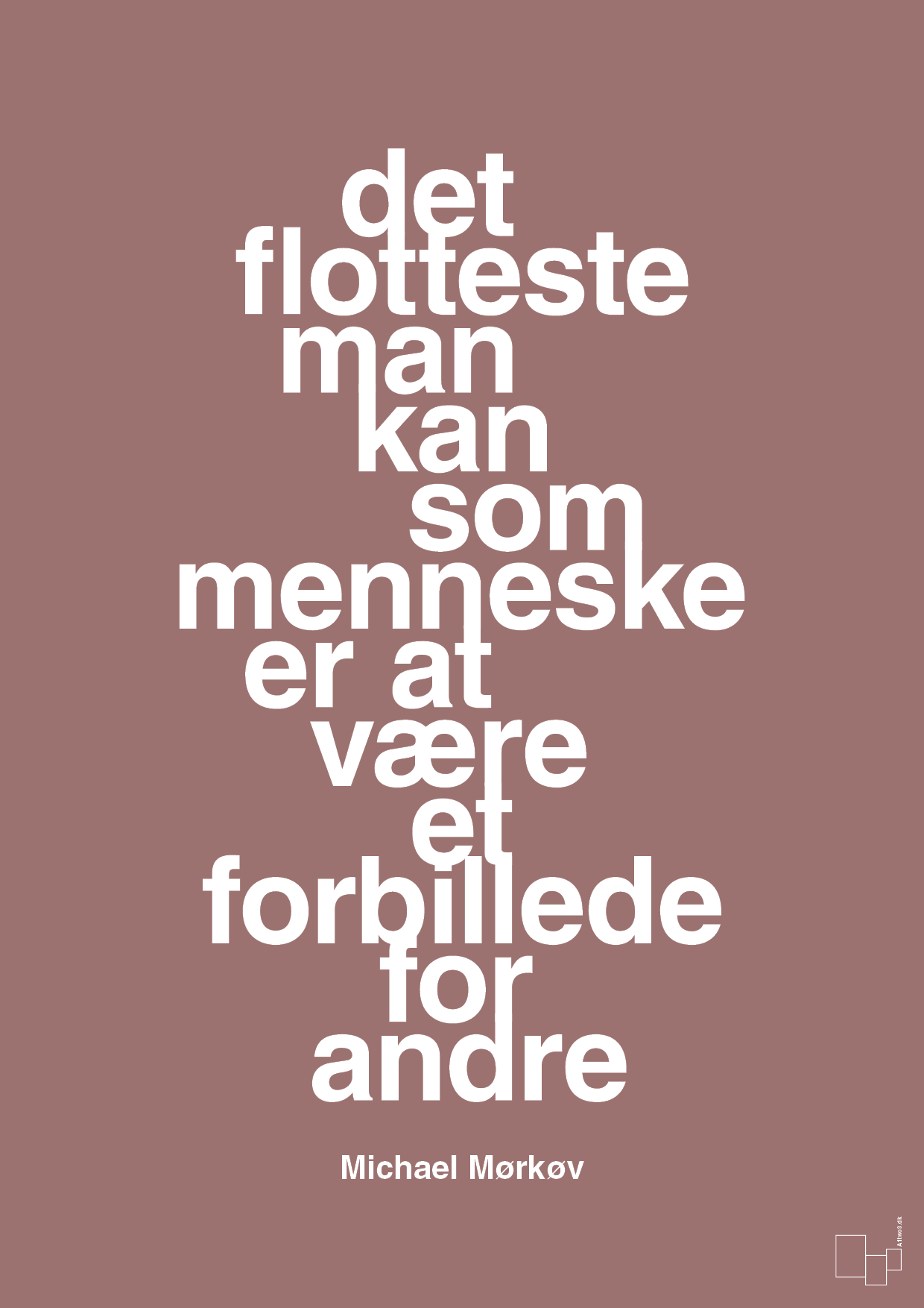 plakat: det flotteste man kan som menneske er at være et forbillede for andre - plum-Cykling-A1two3