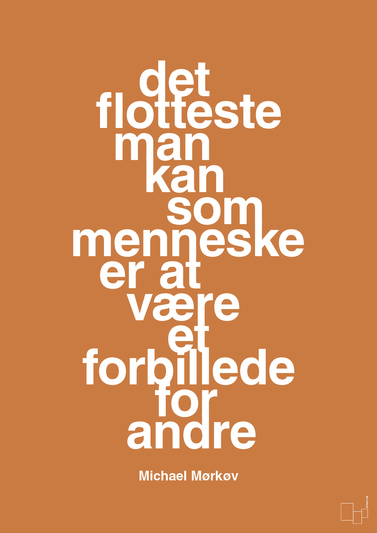 plakat: det flotteste man kan som menneske er at være et forbillede for andre - rumba orange-Cykling-A1two3