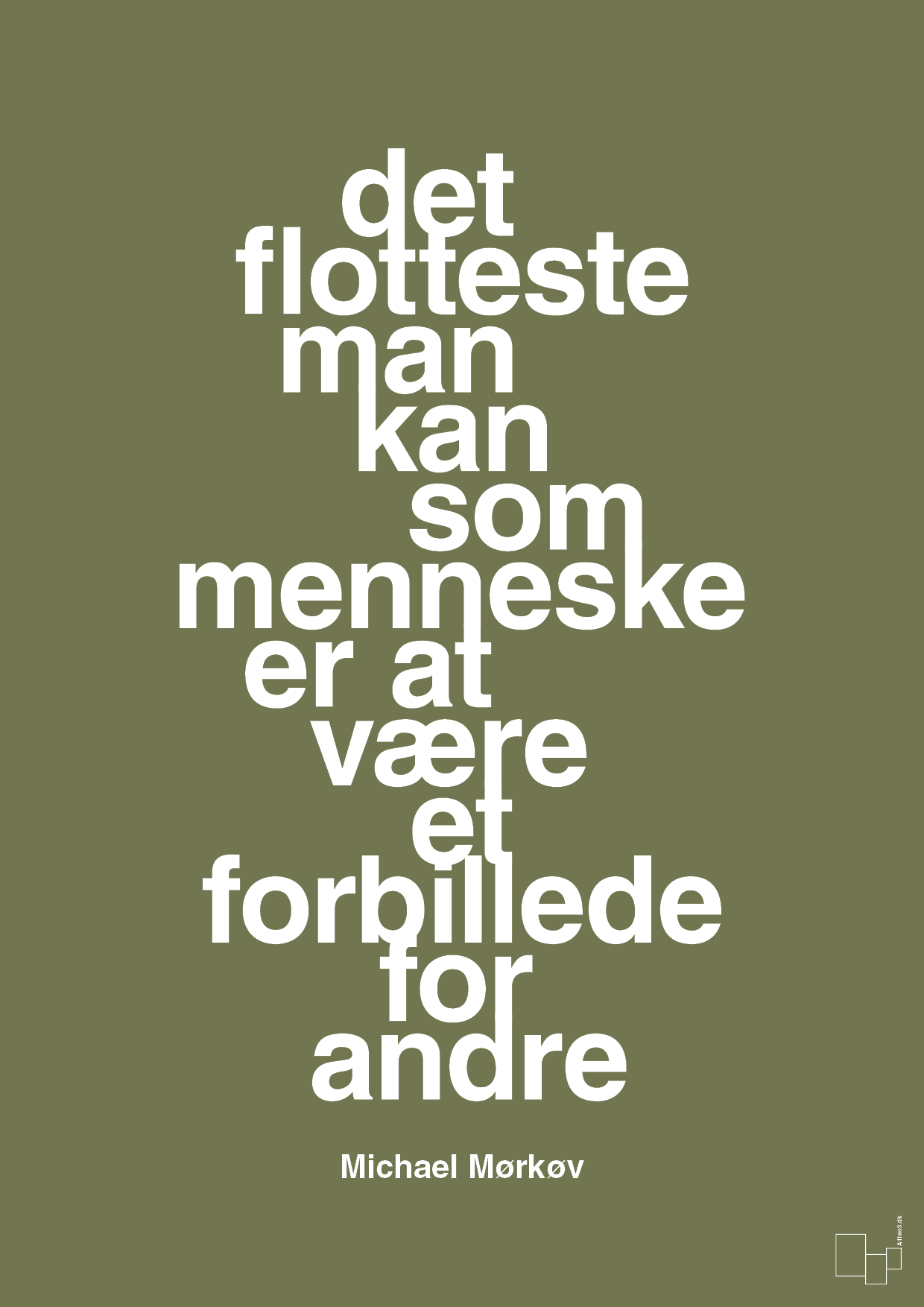 plakat: det flotteste man kan som menneske er at være et forbillede for andre - secret meadow-Cykling-A1two3