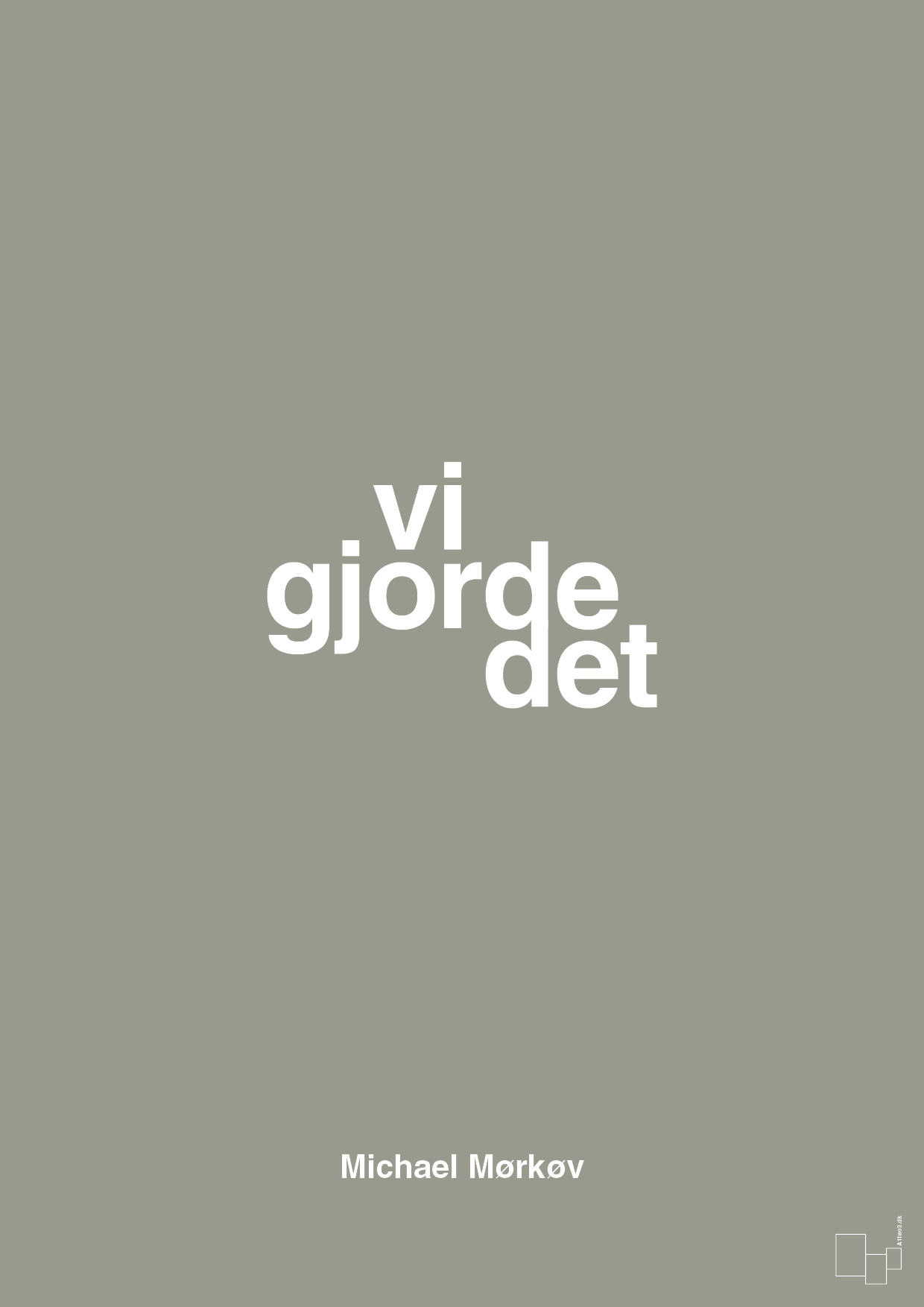 plakat: vi gjorde det - battleship gray-Cykling-A1two3