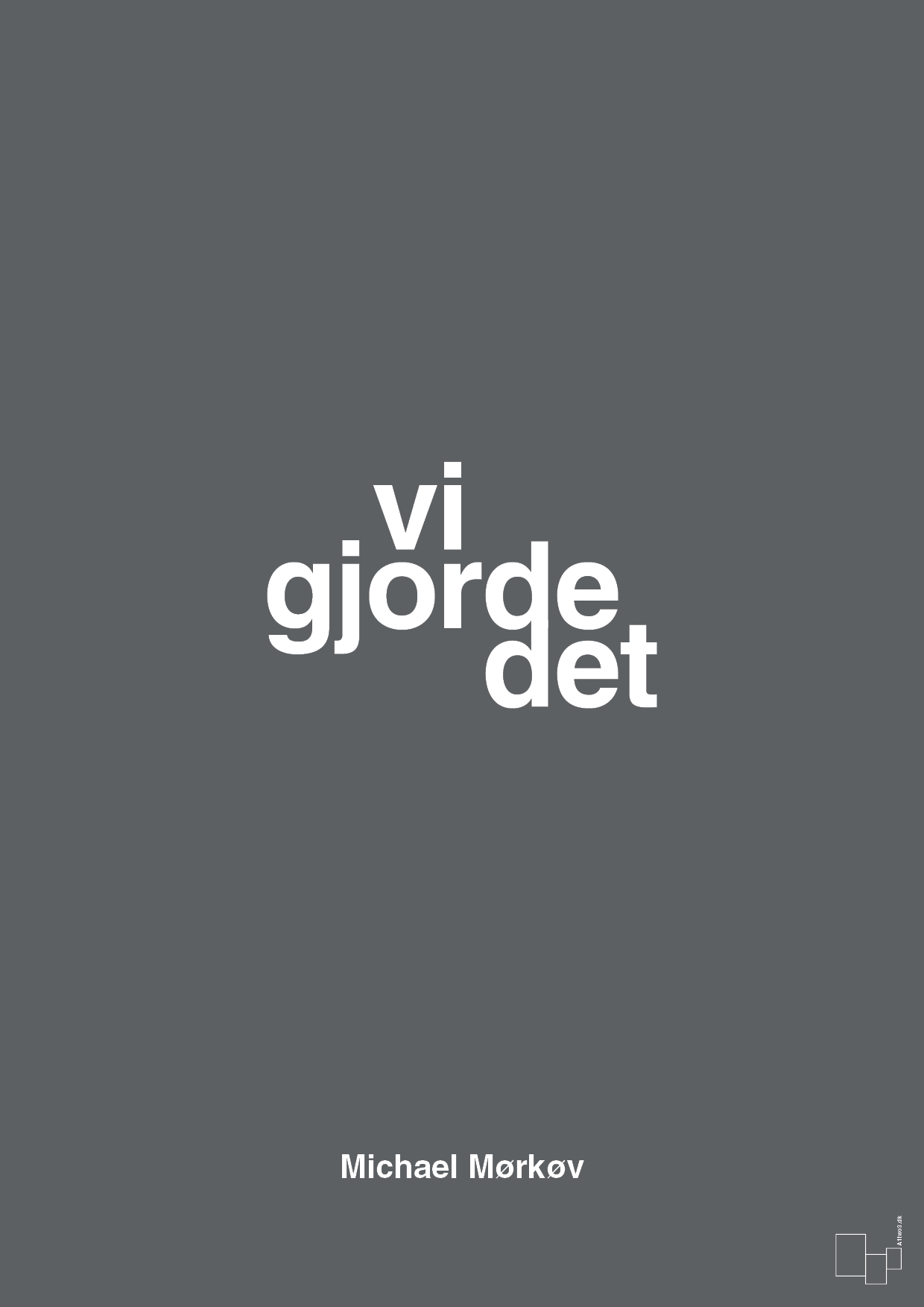 plakat: vi gjorde det - graphic charcoal-Cykling-A1two3