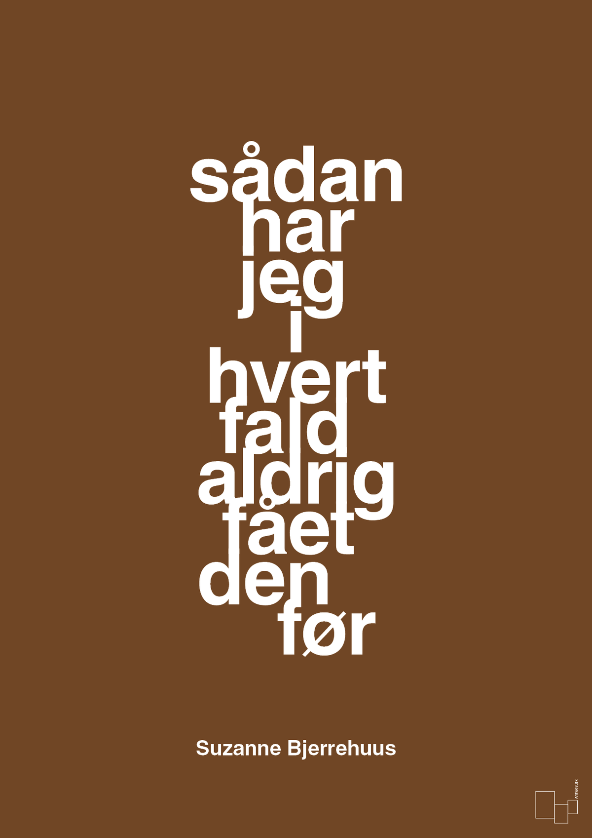 plakat: sådan har jeg i hvert fald aldrig fået den før - dark brown-Radio & TV-A1two3