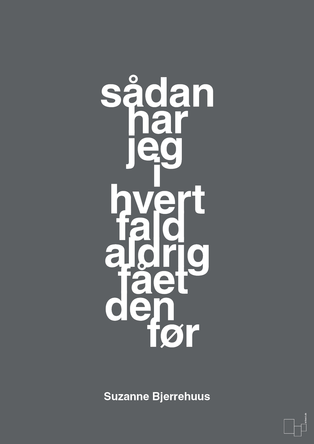 plakat: sådan har jeg i hvert fald aldrig fået den før - graphic charcoal-Radio & TV-A1two3