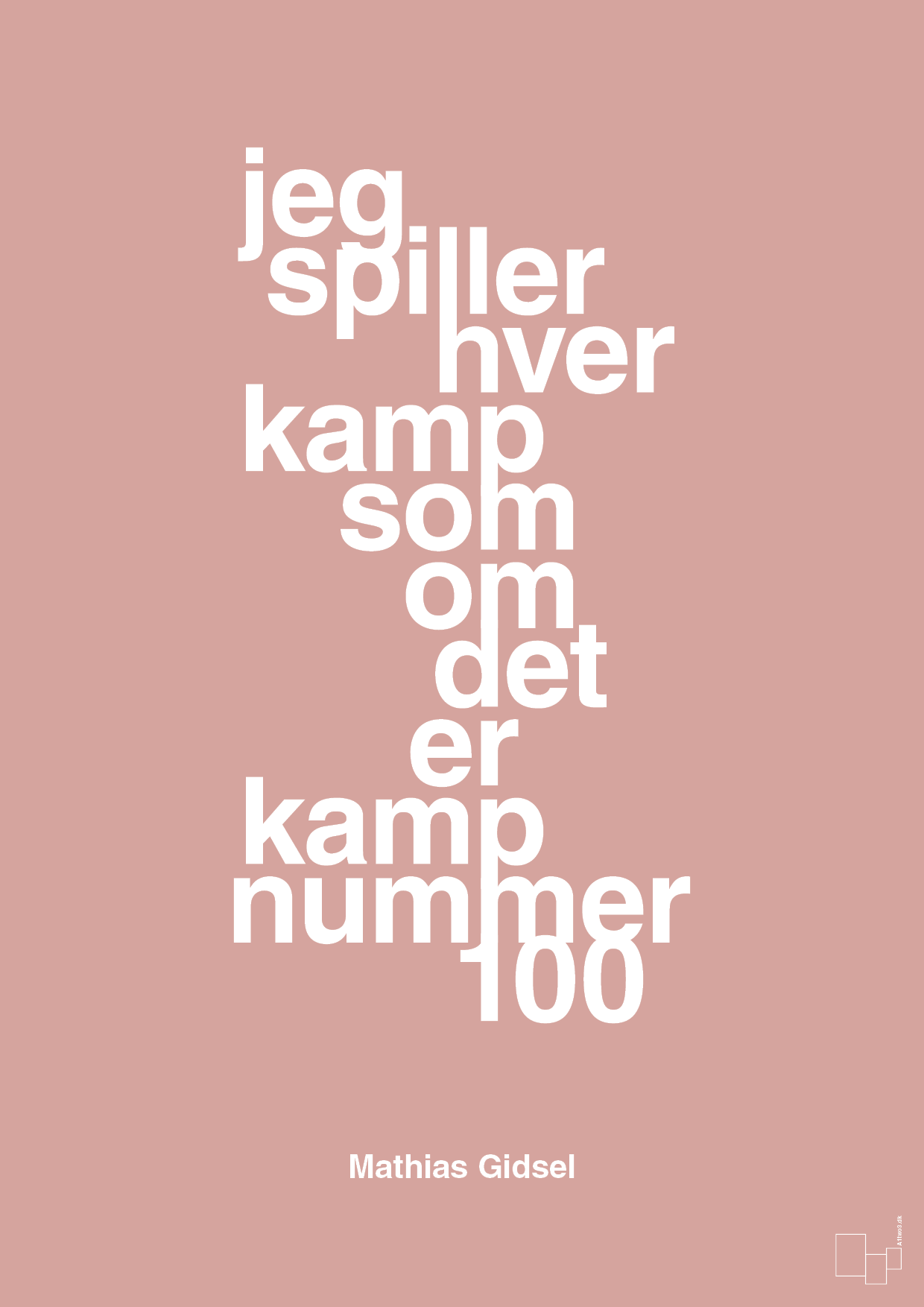 plakat: jeg spiller hver kamp som om det er kamp nummer 100 - bubble shell-Håndbold-A1two3