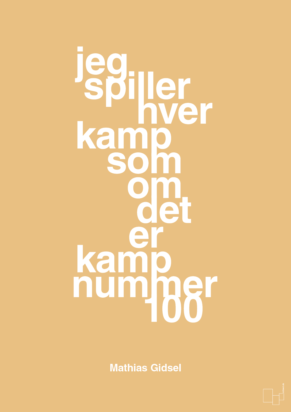 plakat: jeg spiller hver kamp som om det er kamp nummer 100 - charismatic-Håndbold-A1two3