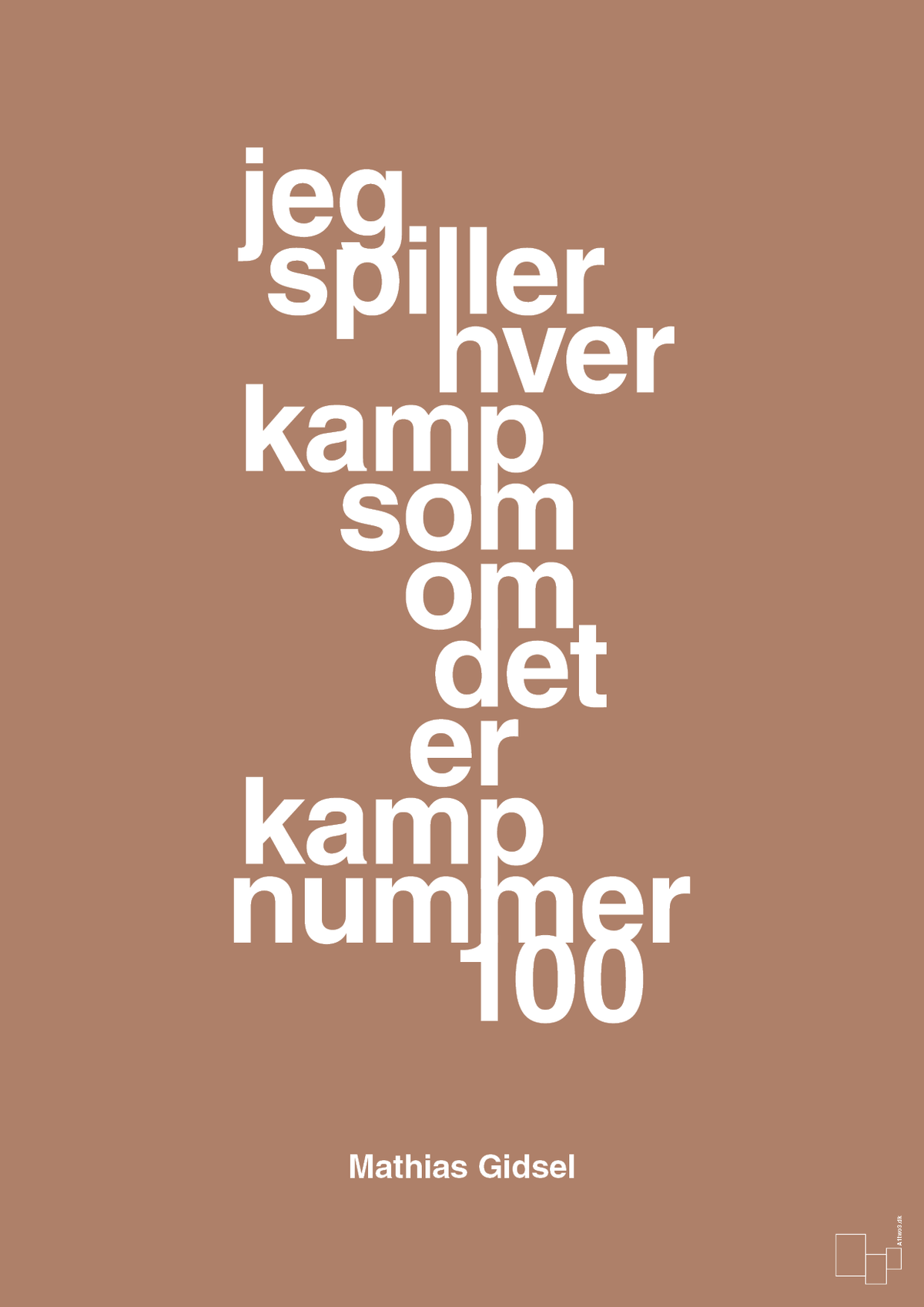 plakat: jeg spiller hver kamp som om det er kamp nummer 100 - cider spice-Håndbold-A1two3