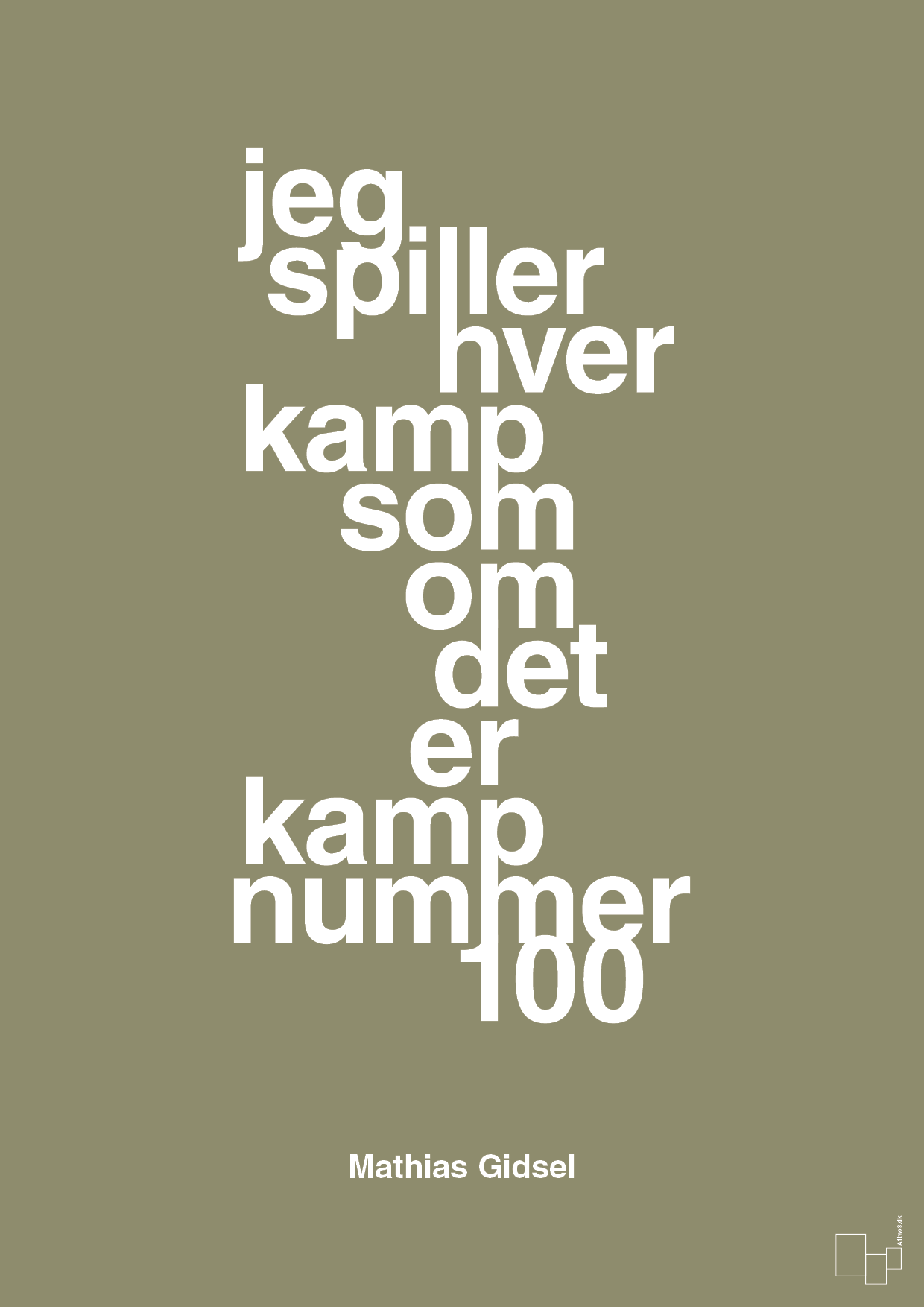 plakat: jeg spiller hver kamp som om det er kamp nummer 100 - misty forrest-Håndbold-A1two3