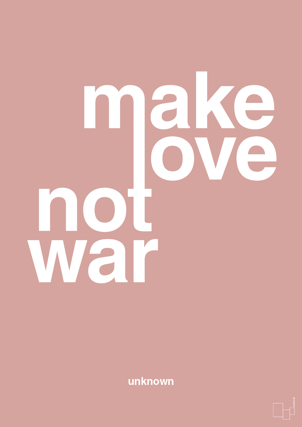 plakat: make love not war - bubble shell-Unknown-A1two3
