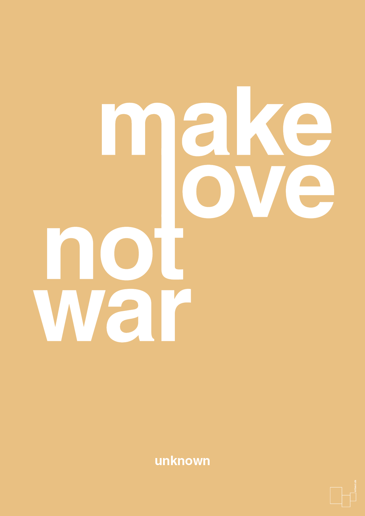 plakat: make love not war - charismatic-Unknown-A1two3