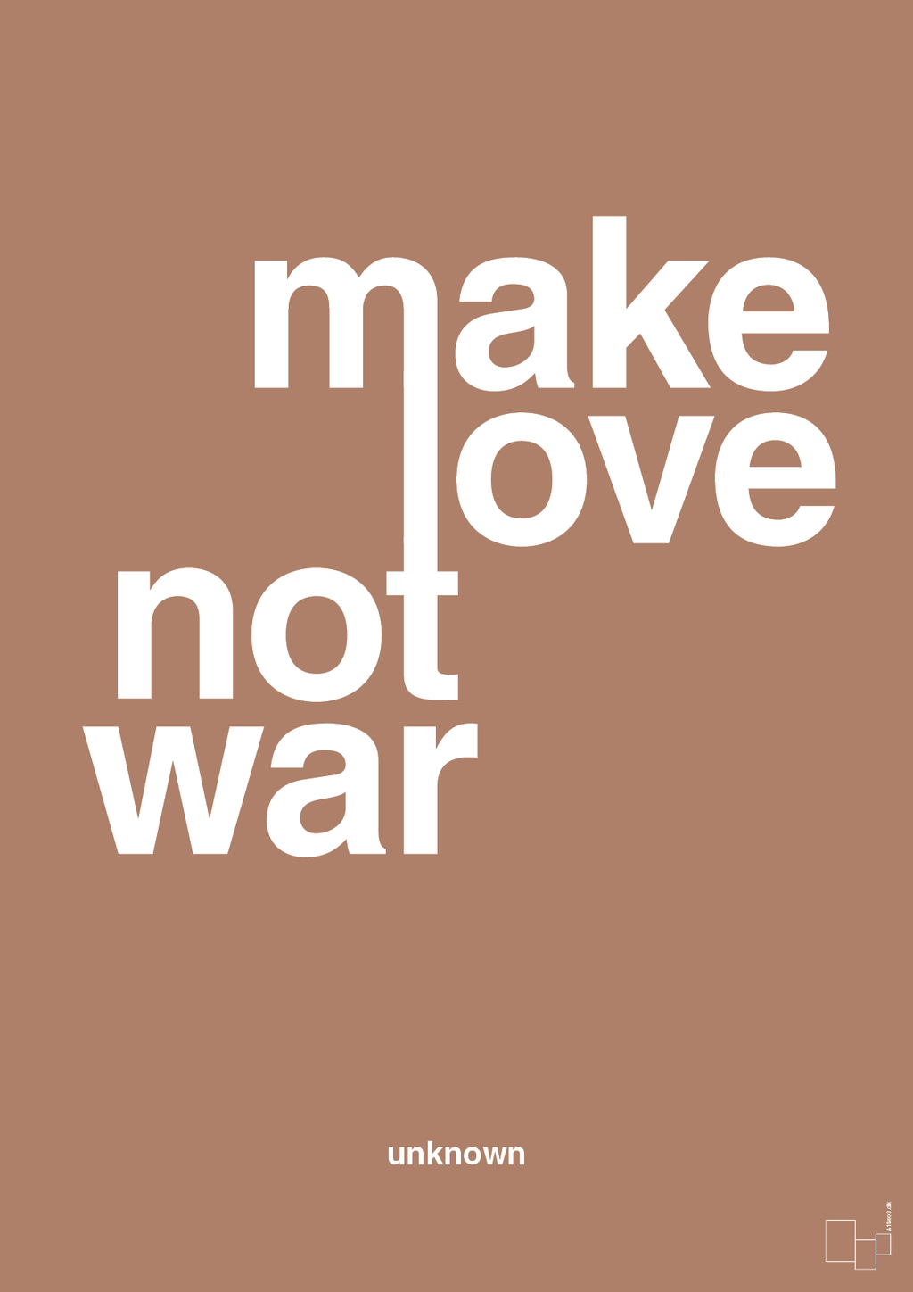 plakat: make love not war - cider spice-Unknown-A1two3