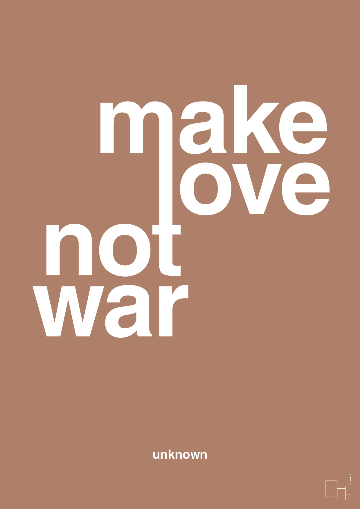 plakat: make love not war - cider spice-Unknown-A1two3