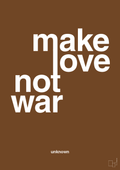 plakat: make love not war - dark brown-Unknown-A1two3
