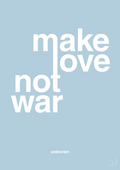 plakat: make love not war - heavenly blue-Unknown-A1two3