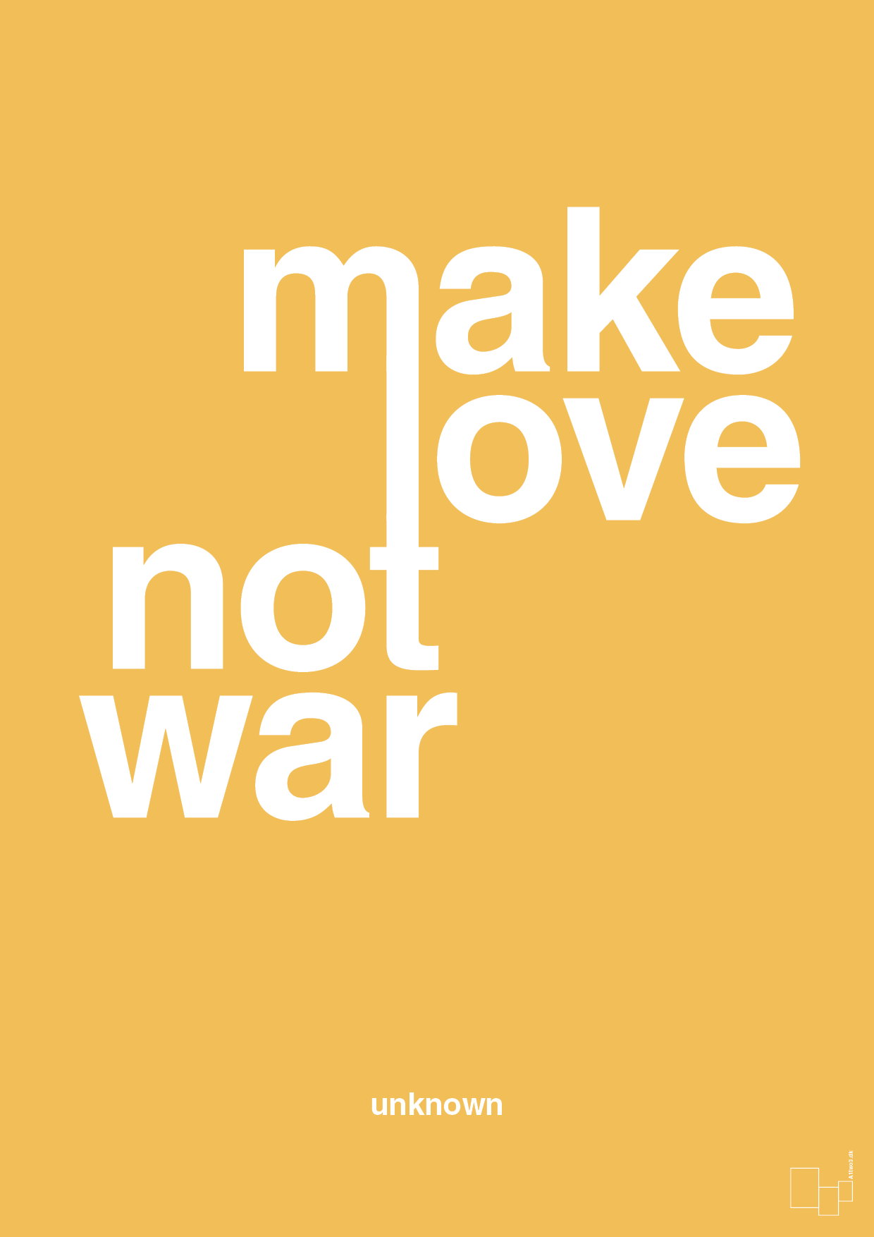 plakat: make love not war - honeycomb-Unknown-A1two3