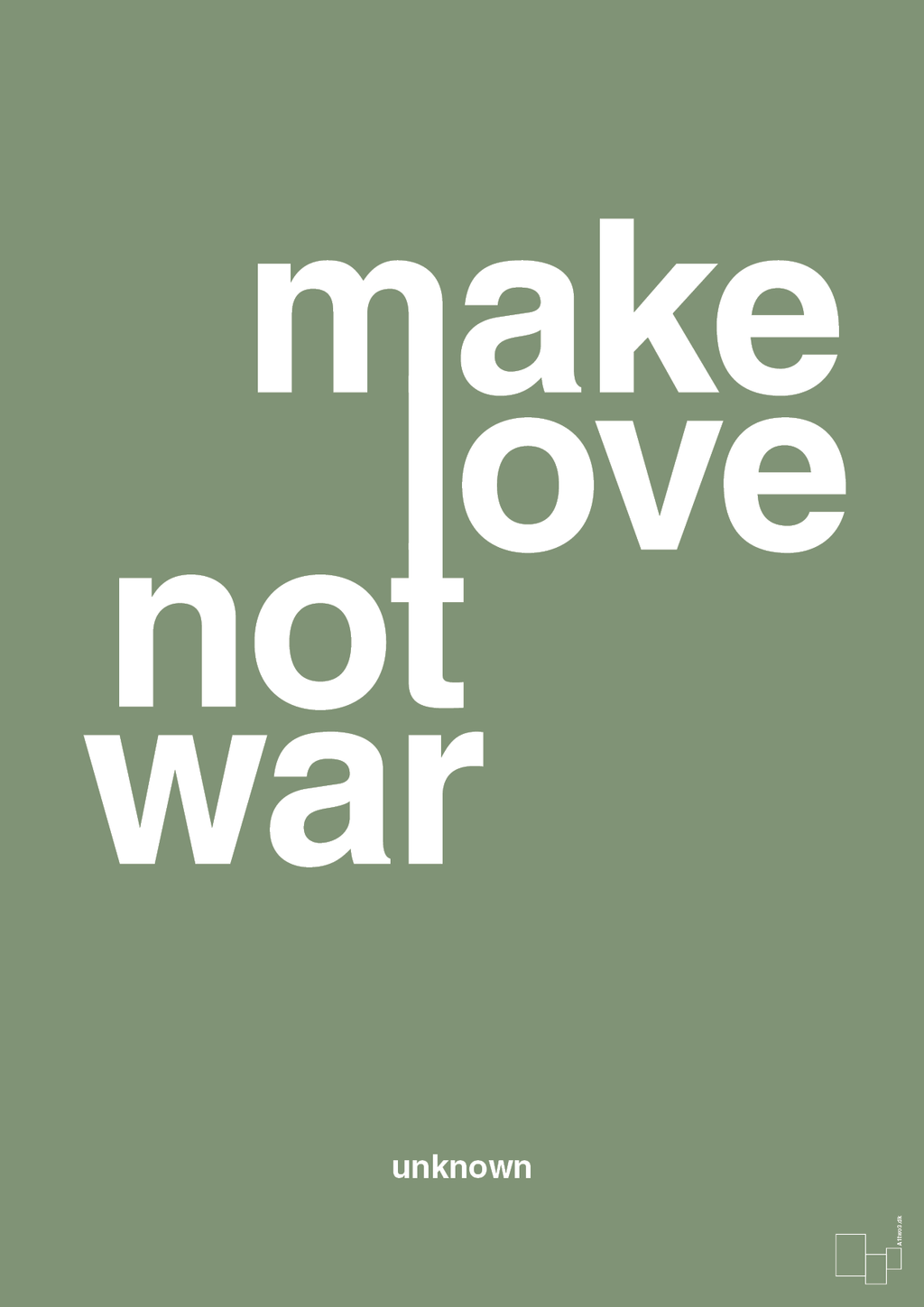 plakat: make love not war - jade-Unknown-A1two3