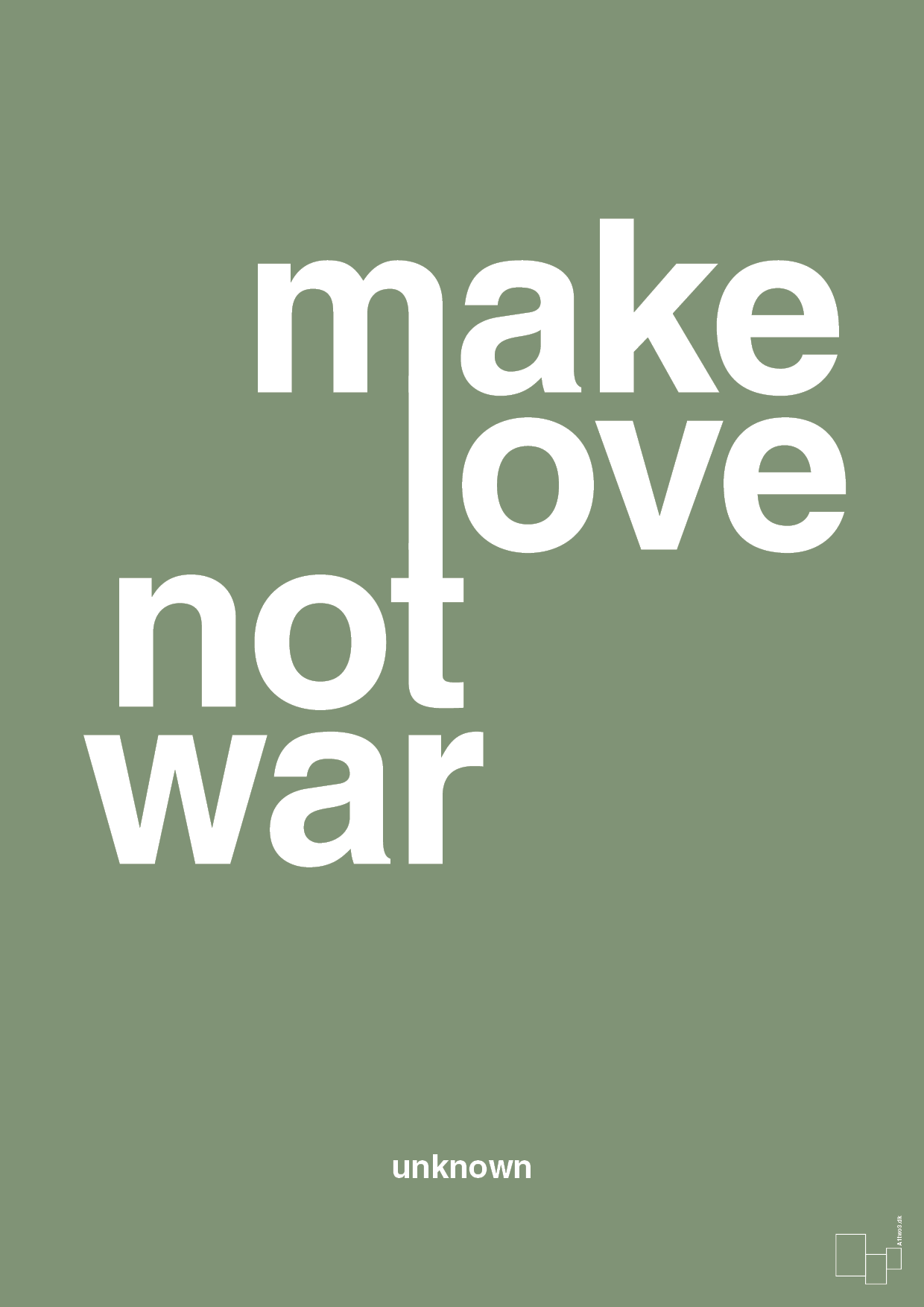 plakat: make love not war - jade-Unknown-A1two3