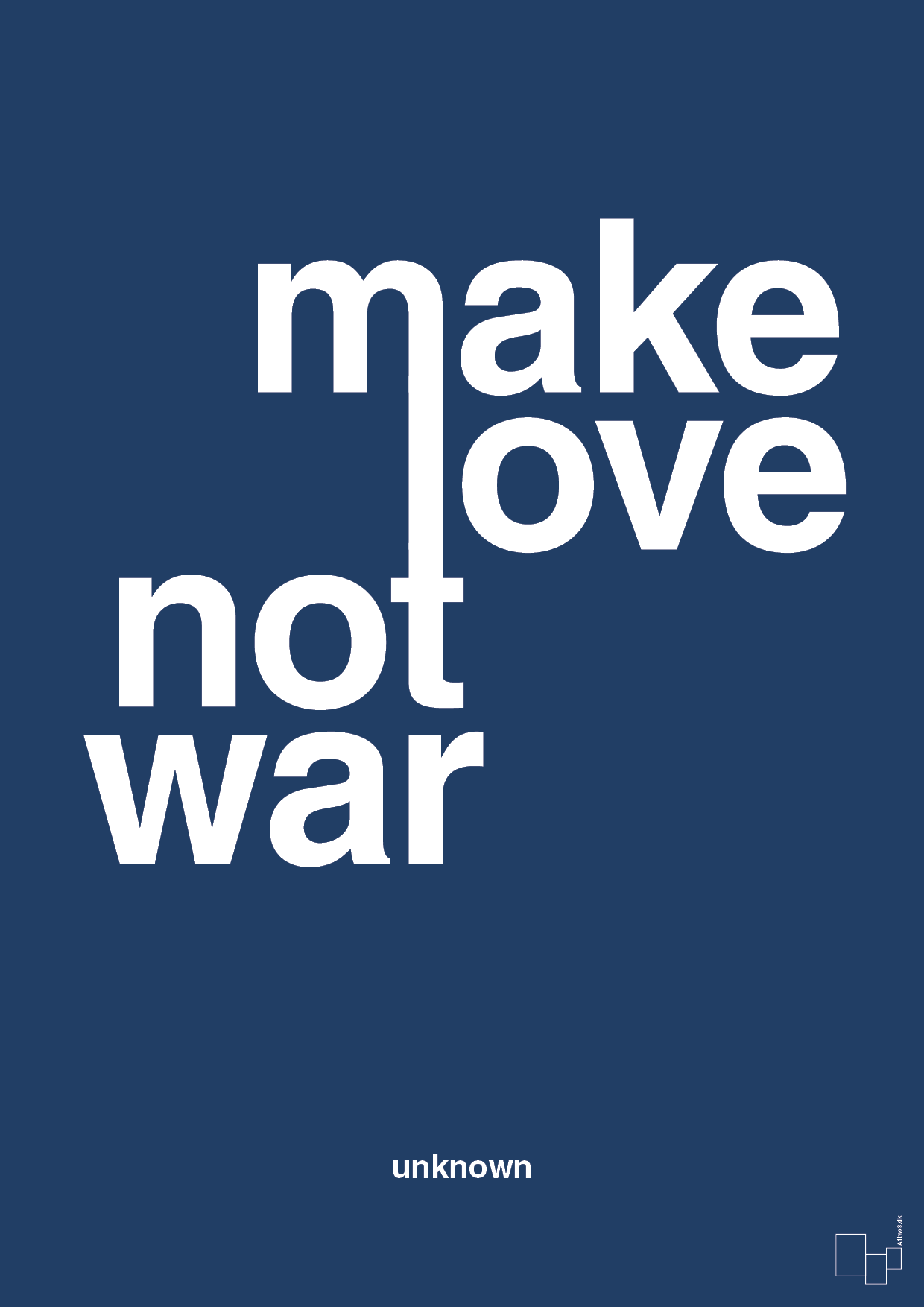 plakat: make love not war - lapis blue-Unknown-A1two3