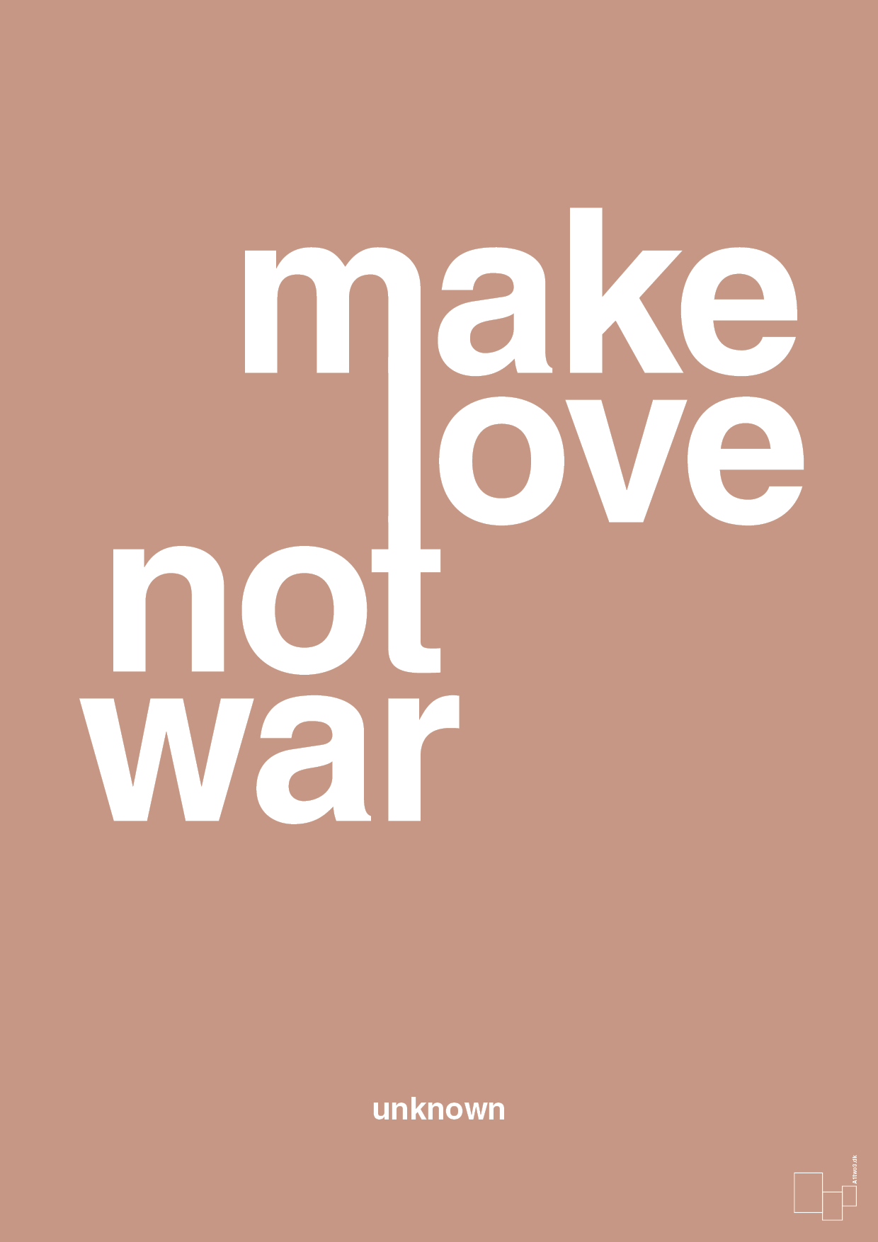 plakat: make love not war - powder-Unknown-A1two3