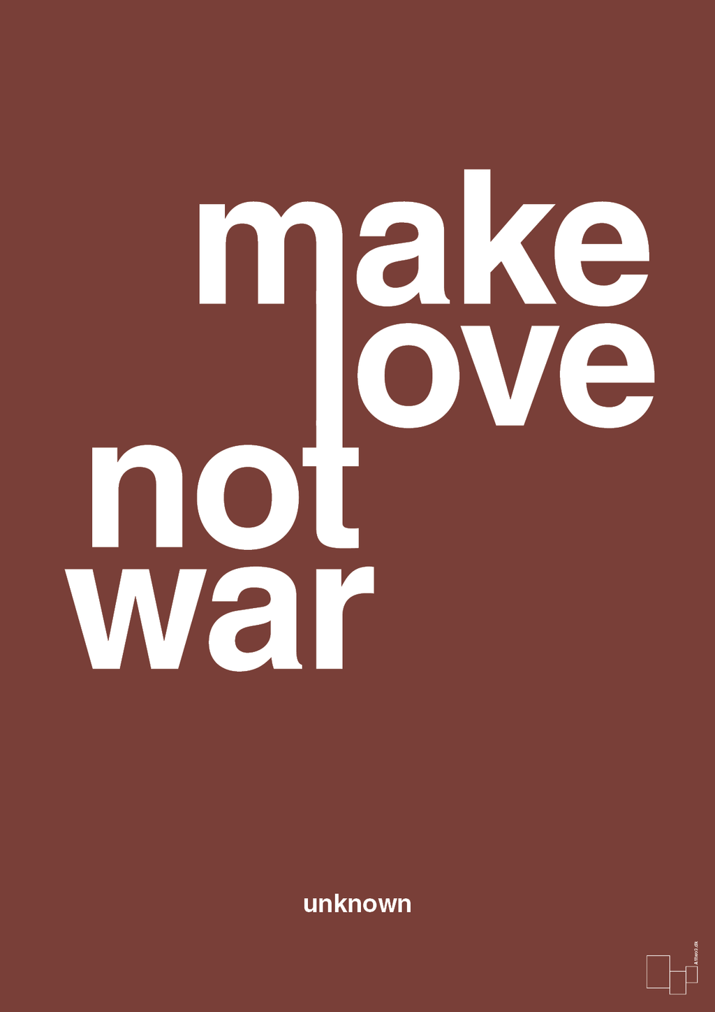 plakat: make love not war - red pepper-Unknown-A1two3