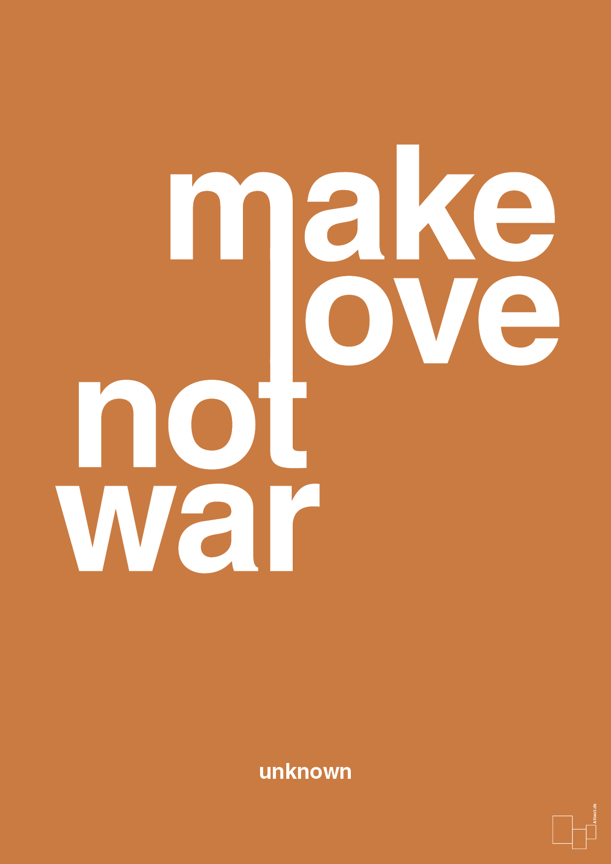 plakat: make love not war - rumba orange-Unknown-A1two3