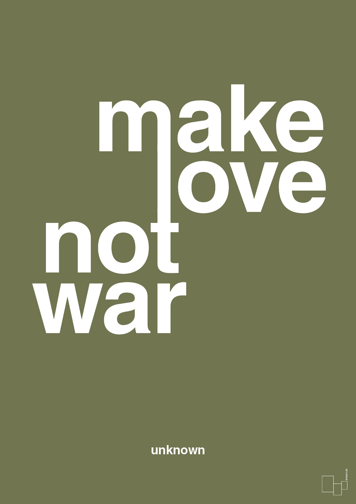 plakat: make love not war - secret meadow-Unknown-A1two3