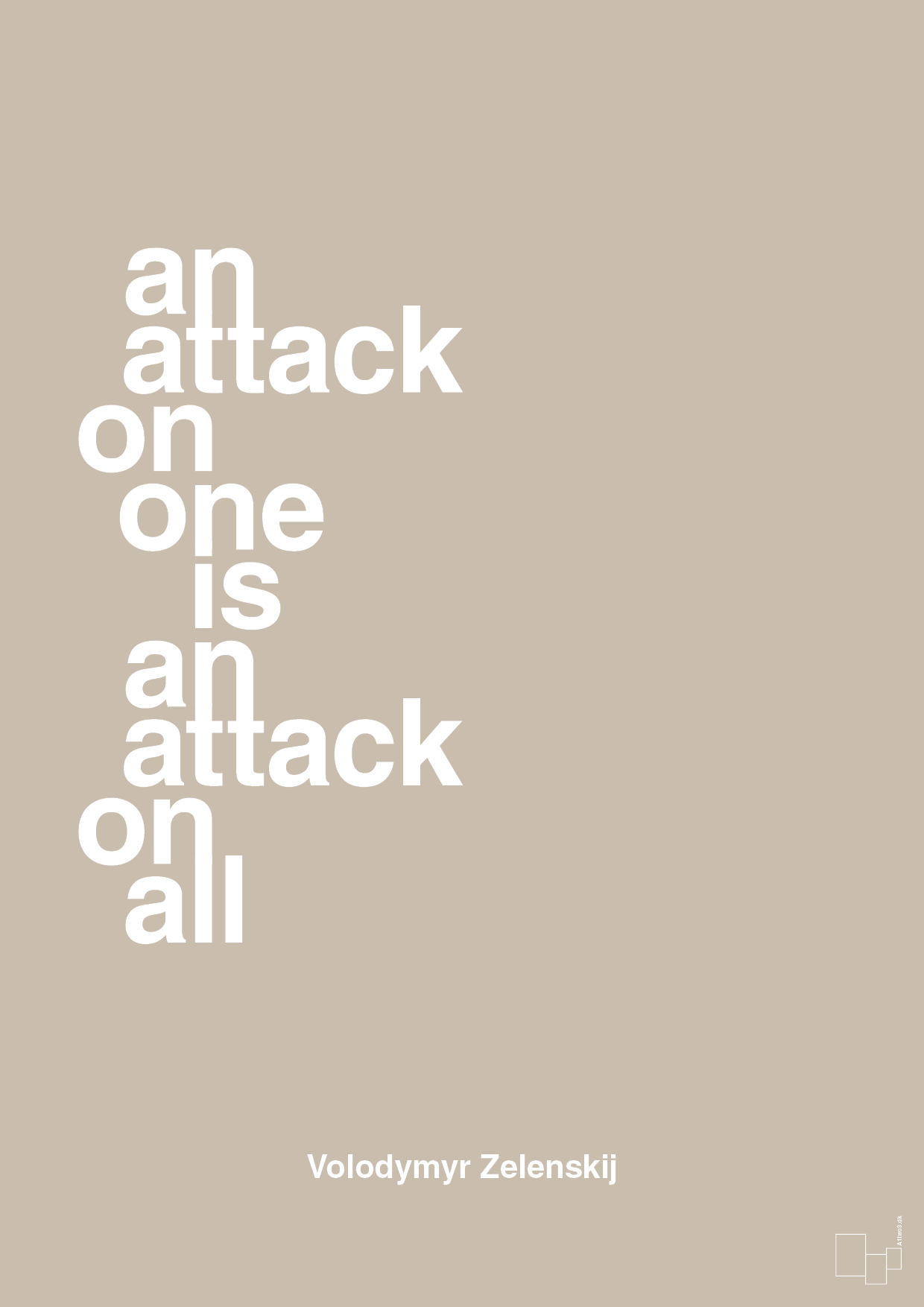 plakat: an attack on one is an attack on all - creamy mushroom-Politikker-A1two3