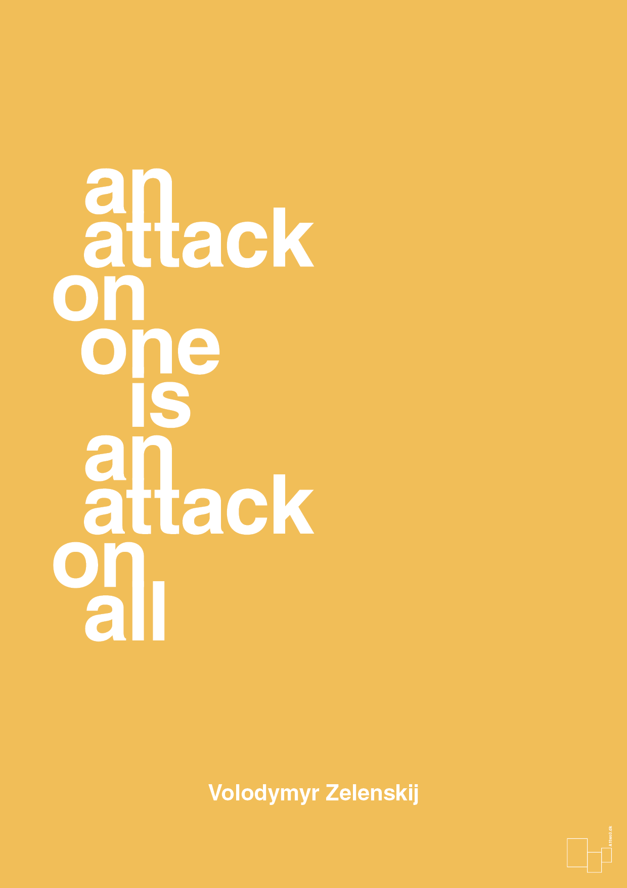 plakat: an attack on one is an attack on all - honeycomb-Politikker-A1two3