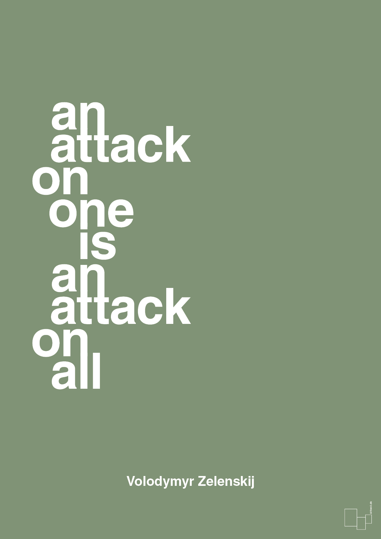plakat: an attack on one is an attack on all - jade-Politikker-A1two3