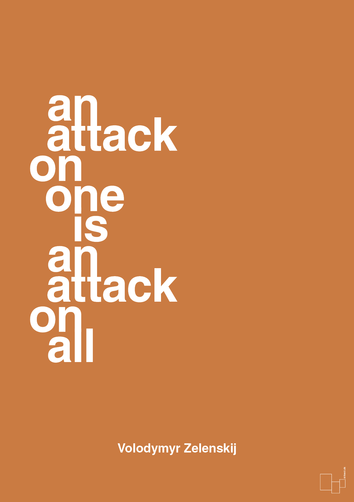 plakat: an attack on one is an attack on all - rumba orange-Politikker-A1two3