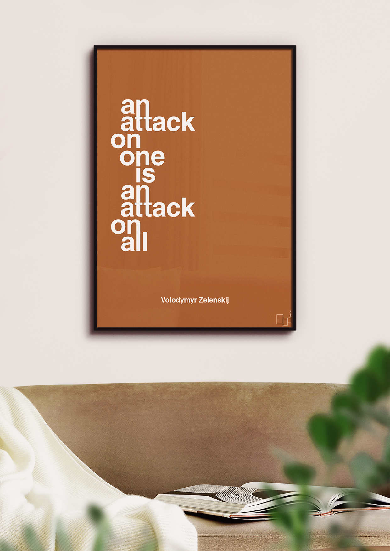 plakat: an attack on one is an attack on all - creamy mushroom-Politikker-A1two3