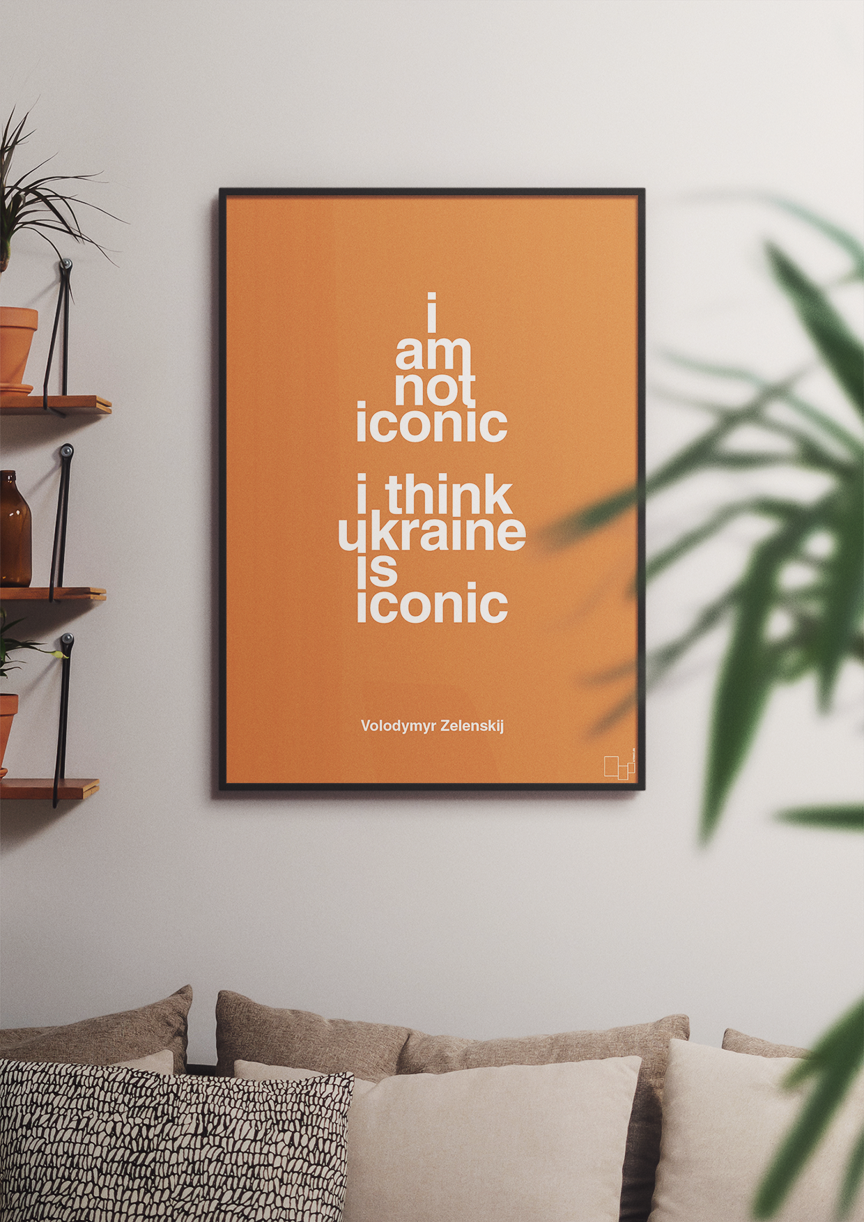 plakat: i am not iconic i think ukraine is iconic - graphic charcoal-Politikker-A1two3