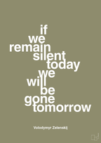 plakat: if we remain silent today we will be gone tomorrow - misty forrest-Politikker-A1two3