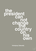 plakat: the president can not change - battleship gray-Politikker-A1two3
