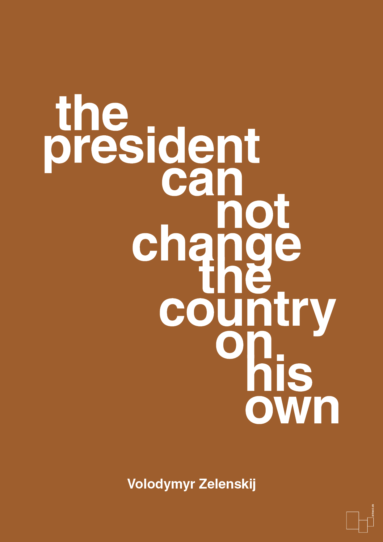 plakat: the president can not change - cognac-Politikker-A1two3