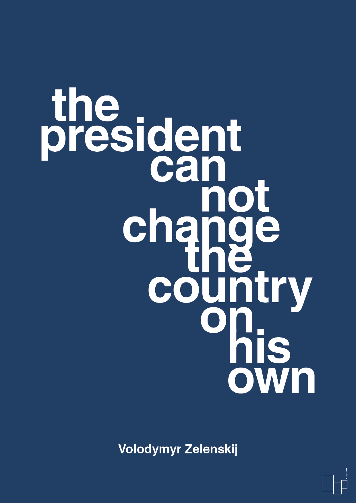 plakat: the president can not change - lapis blue-Politikker-A1two3
