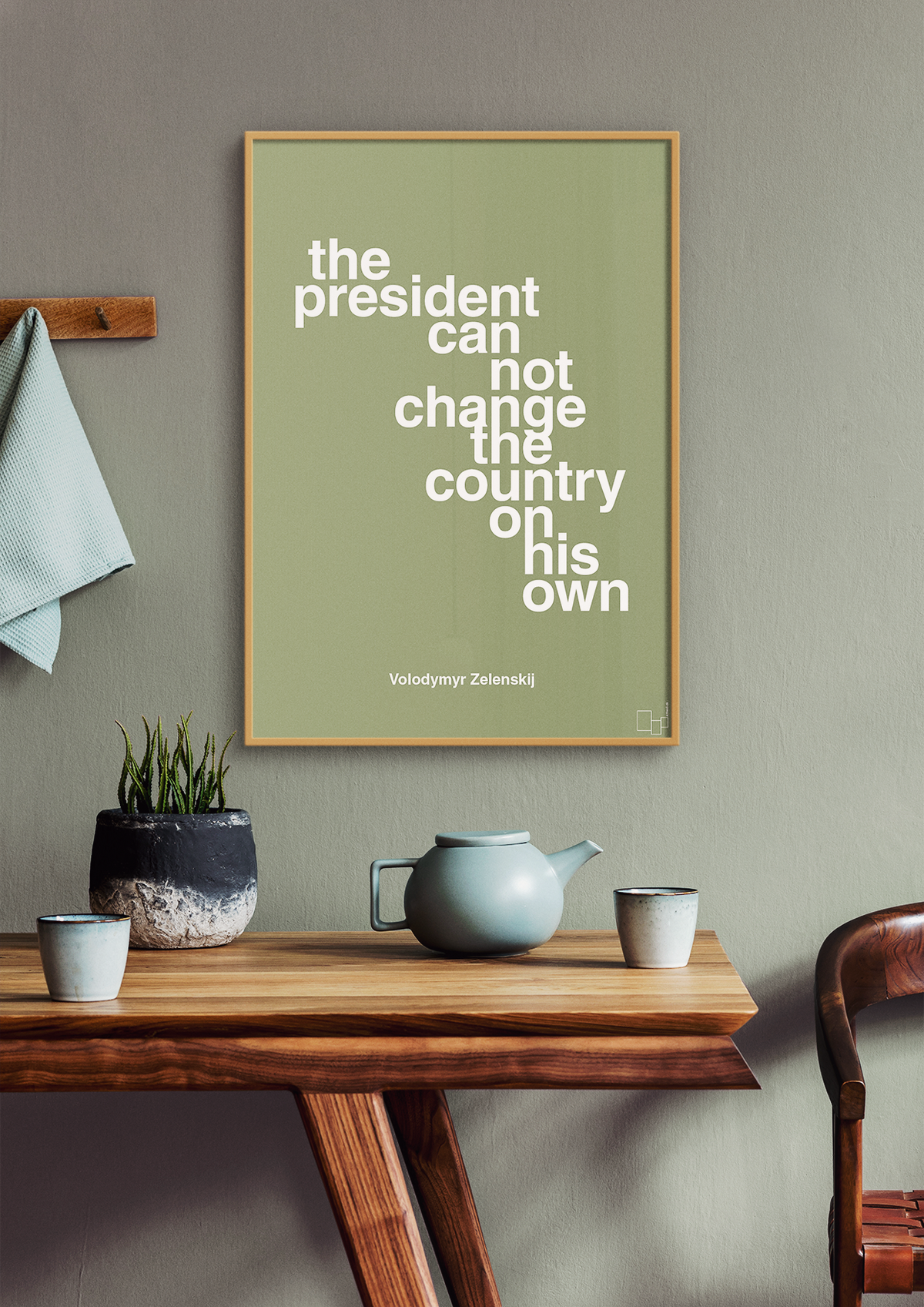 plakat: the president can not change - light rose-Politikker-A1two3