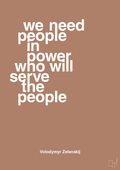 plakat: we need people in power who will serve the people - cider spice-Politikker-A1two3