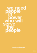 plakat: we need people in power who will serve the people - honeycomb-Politikker-A1two3