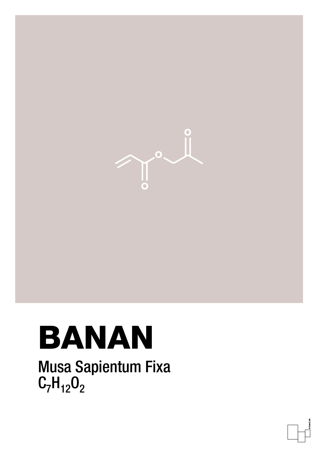 plakat: banan - broken beige-Kemi-A1two3