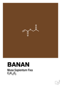 plakat: banan - dark brown-Kemi-A1two3
