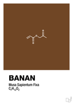 plakat: banan - dark brown-Kemi-A1two3