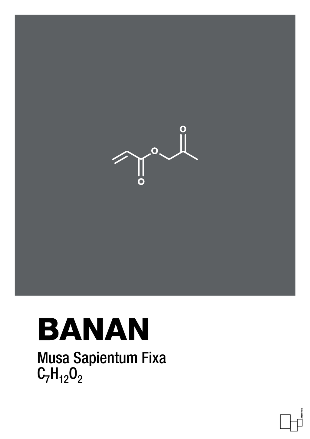 plakat: banan - graphic charcoal-Kemi-A1two3