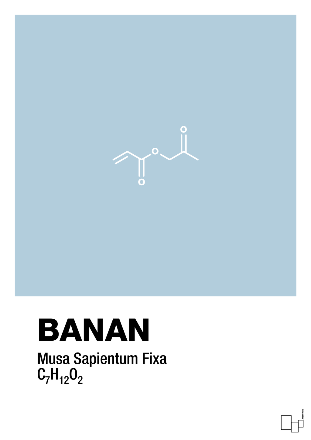 plakat: banan - heavenly blue-Kemi-A1two3