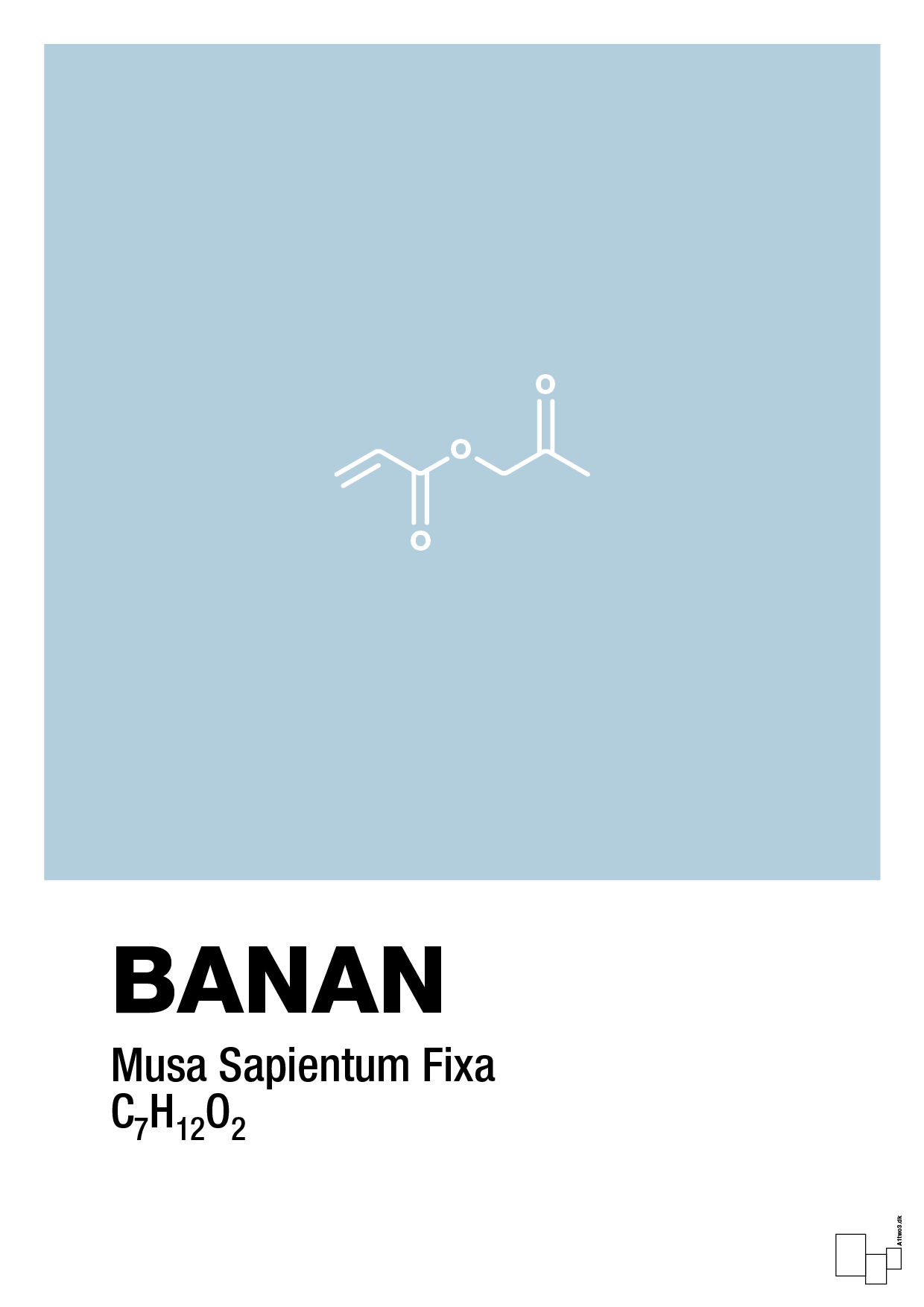 plakat: banan - heavenly blue-Kemi-A1two3