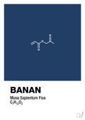 plakat: banan - lapis blue-Kemi-A1two3